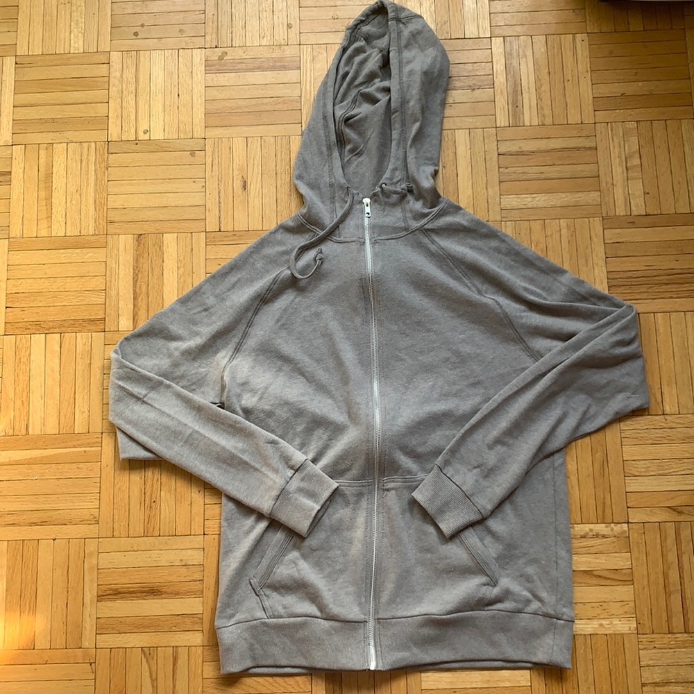 Alternative Apparel Men’s Zip Up Hoodie in Space Gray